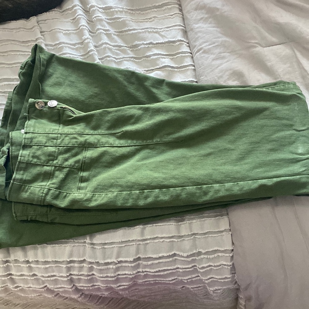 Green Flare Jeans
